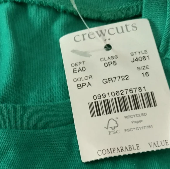 Crewcuts Green and Pink Floral Pajama Set - Picture 4 of 4